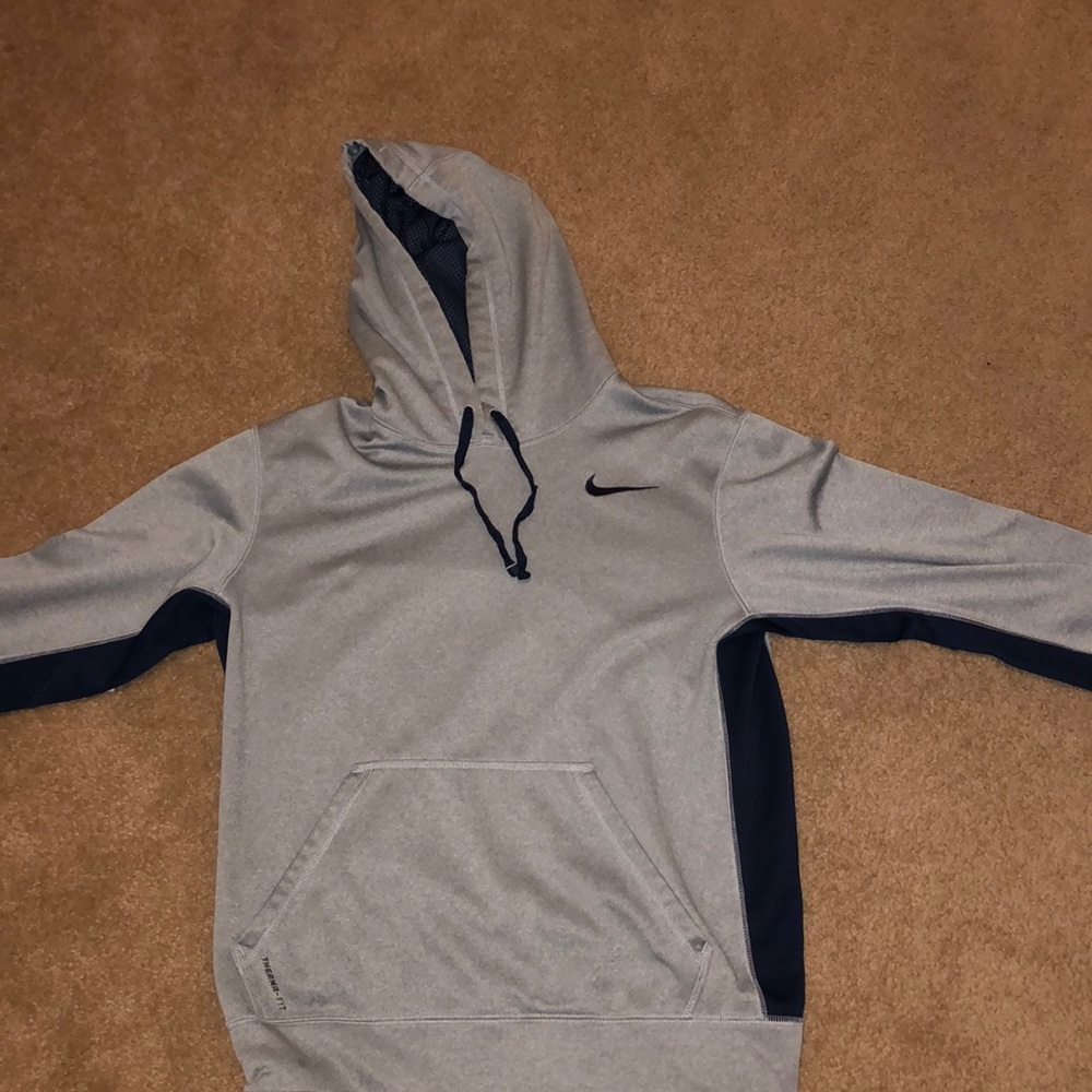 Blue and Gray Nike hoodie